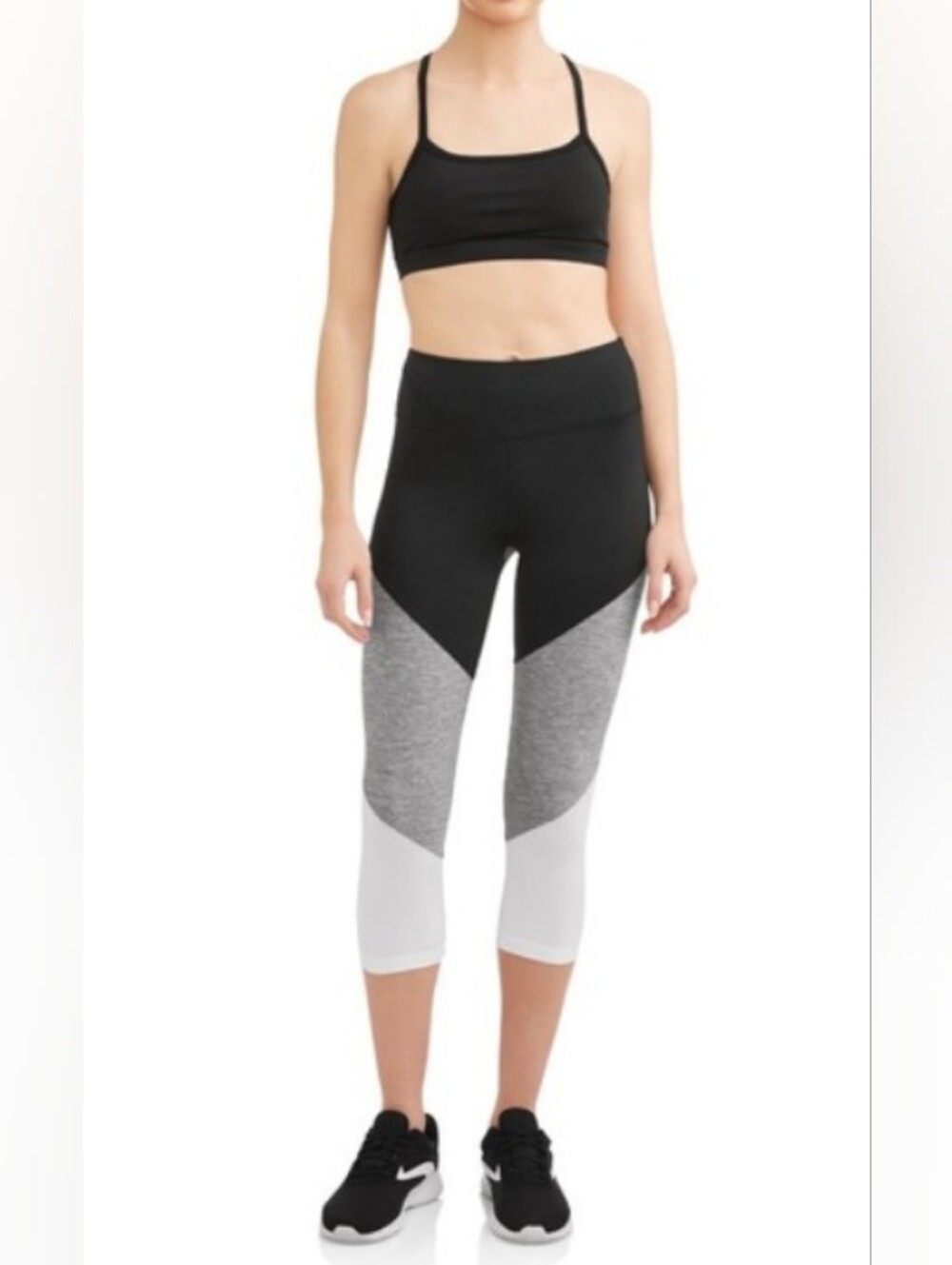 Athletic Colorblock High-Waist Capri Leggings Women's